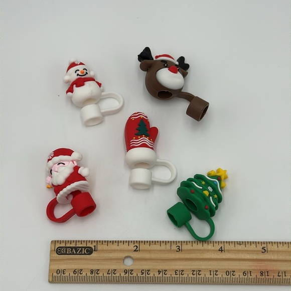 5 PCS Christmas Straw Covers – Brand New - Picture 3 of 4